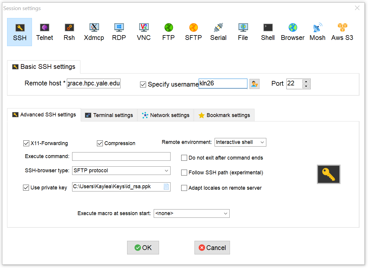 Sample SSH Configuration